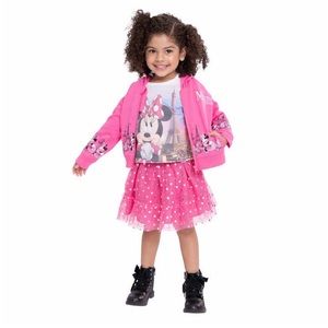 New! Disney Minnie Mouse Girl’s 3-piece Set with Tutu
